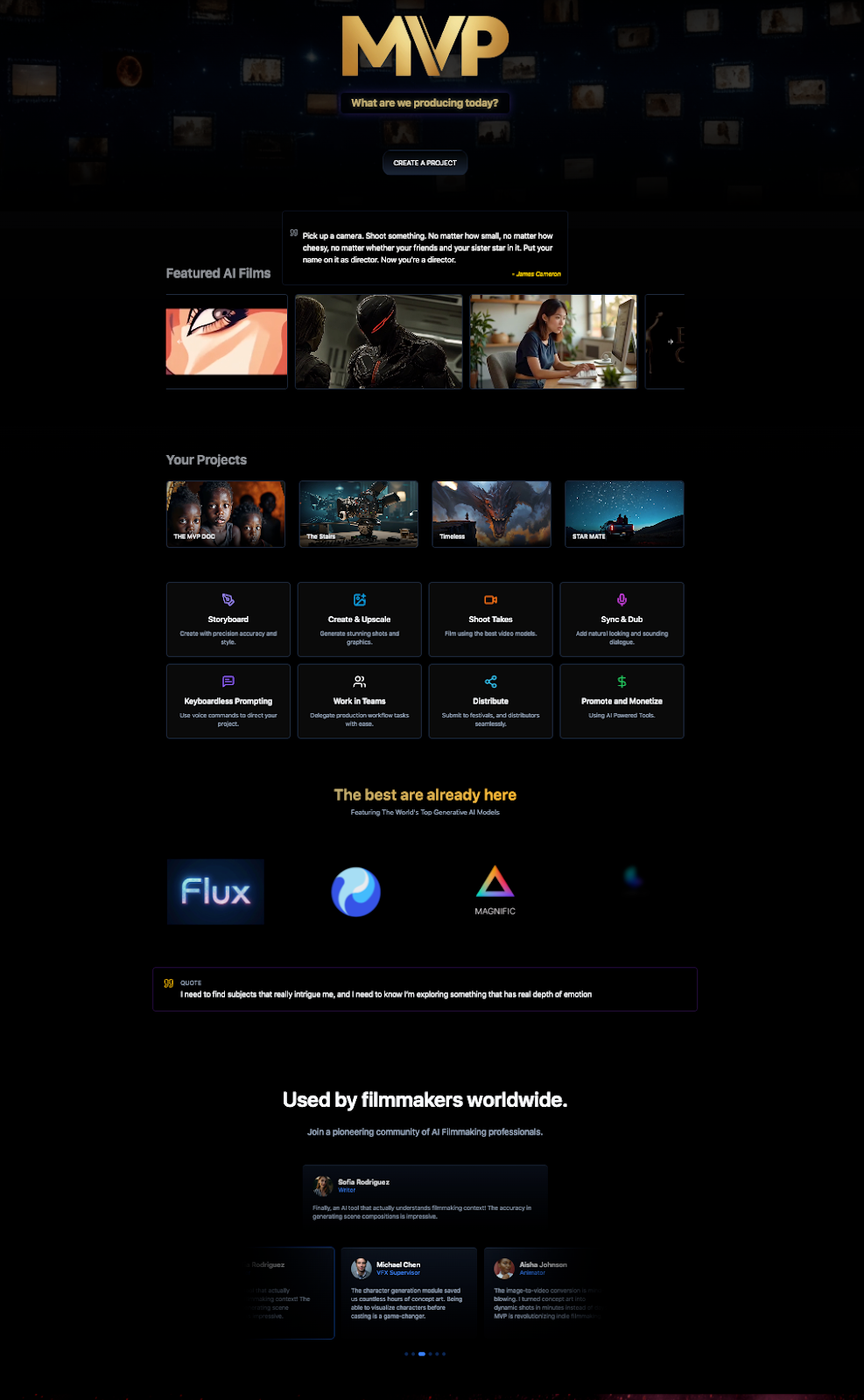 MVP landing page made with Lovable